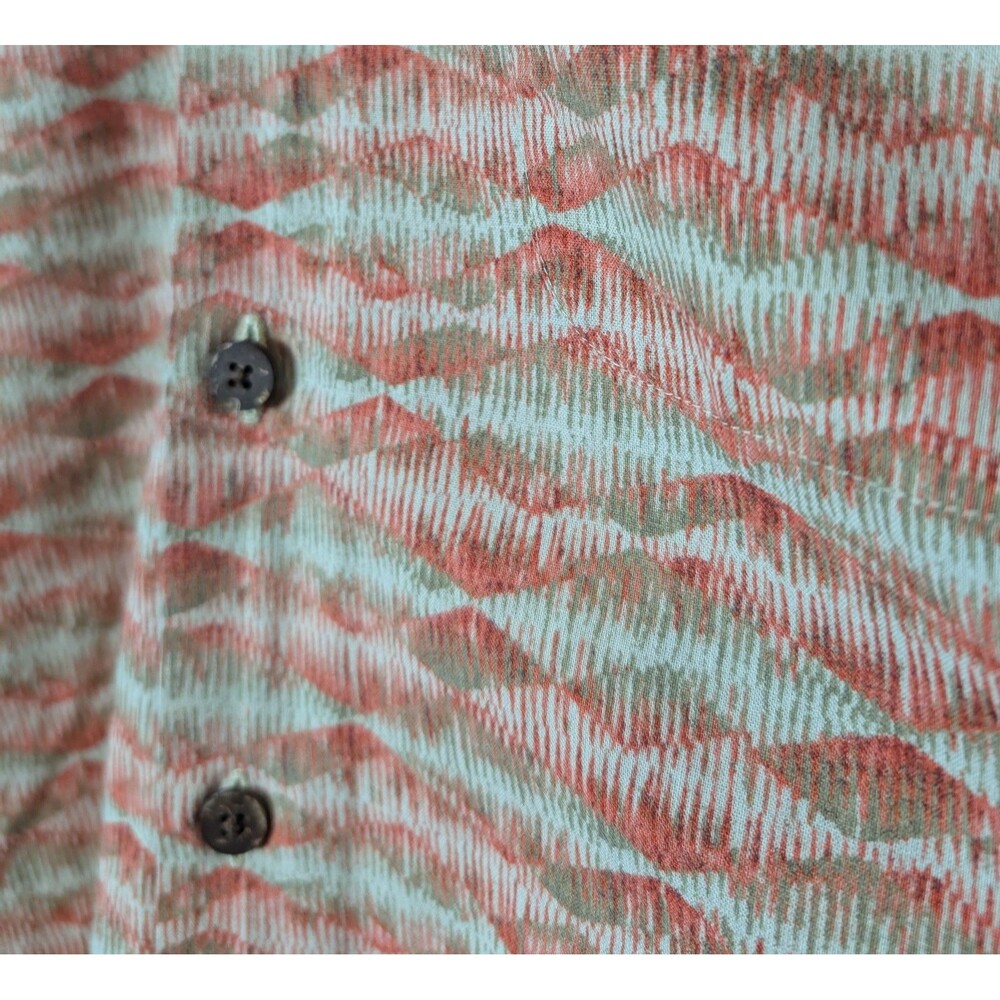 LL Bean Size S Tropics Shirt Traditional Fit Geometric Short Sleeve Resort - Picture 5 of 10
